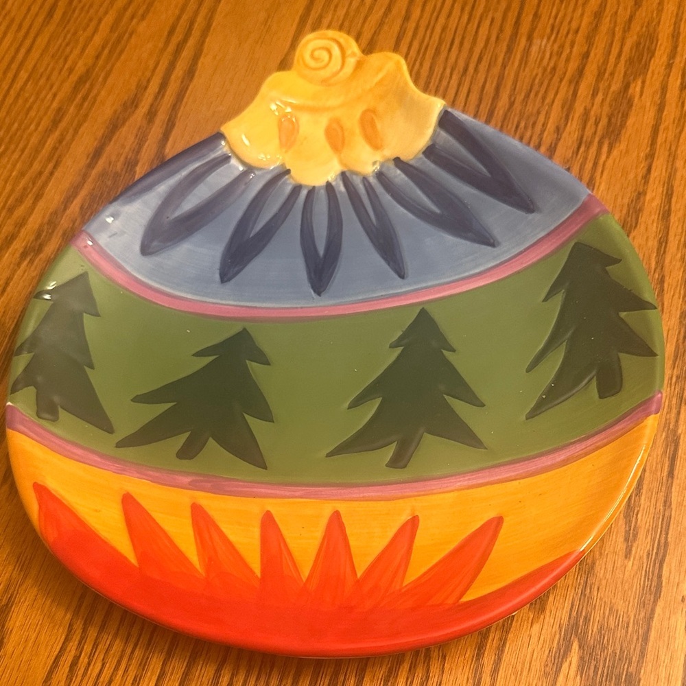 Elements Colorful Ceramic Ornament Plate